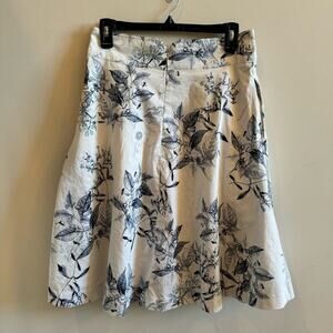 Alex Marie Women’s 8 Floral Skirt A-Line Flare Lined Pleated Pockets Romantic